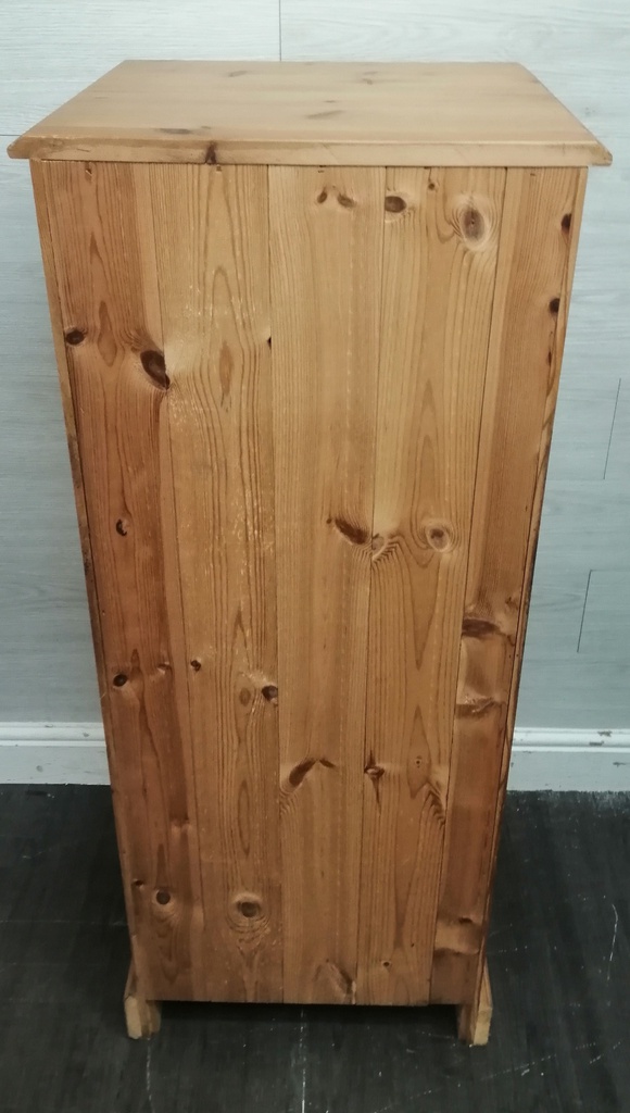 SOLID PINED SHELVED CUPBOARD