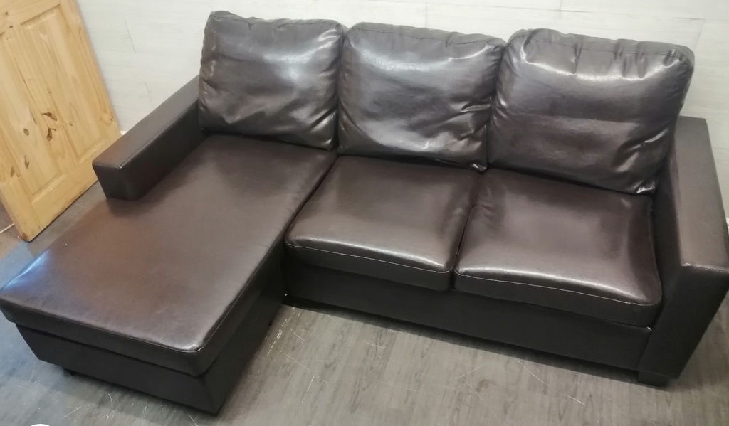 Neat faux leather l shape sofa