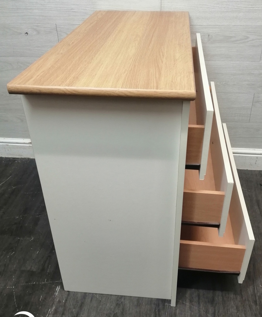 ALSTONS Cream Three Drawer Chest