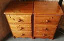 Pair of pine bedsides chests