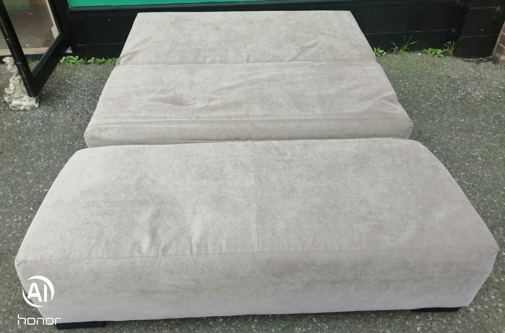 BEIGE FUTON STYLE SOFA BED