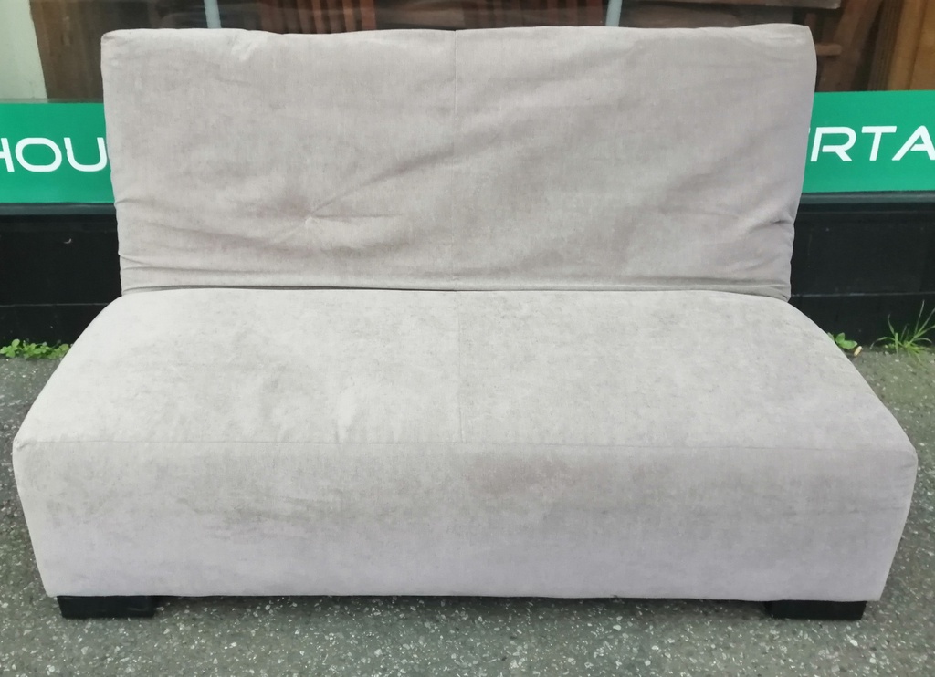 BEIGE FUTON STYLE SOFA BED