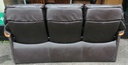 STRESSLESS BROWN LEATHER THREE SEATER RECLINER SOFA
