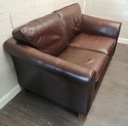 Marks &amp; Spencer Brown Leather Two Seater Sofa