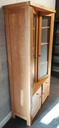OAK GLAZED FRONTED DISPLAY UNIT WITH DRAWERs