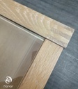 G Plan Square glass top washed oak coffee table