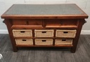 Quality Mexican Pine Kitchen Island with GraniteTop