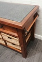 Quality Mexican Pine Kitchen Island with GraniteTop