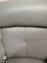 GREY LEATHER ELECTRIC RECLINER ARMCHAIR FROM JOHN LEWIS