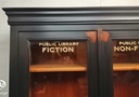 LOVELY PAINTED GLASS DISPLAY BOOKCASE / CABNIT