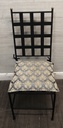 Black Metal Frame Glass Top Table &amp; Four Chairs