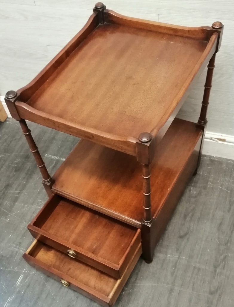 Repro Two Drawer Side Table