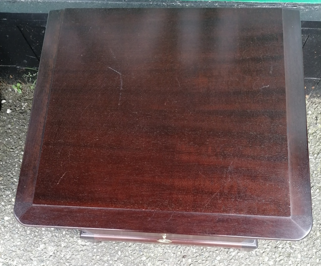 Stag bedside with single drawer