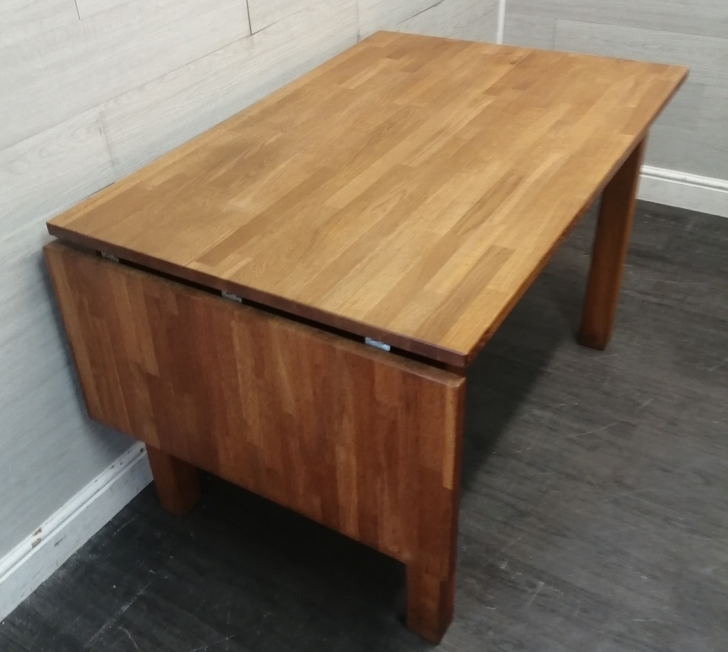 SOLID PINE DROP LEAF DINING TABLE