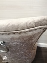 4 x Grey Crush Velvet Knocker Back Dining Chairs