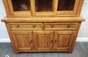 Sliding door oak glazed display unit