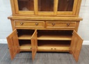 Sliding door oak glazed display unit