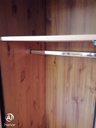 Double pine wardrobe with drawer