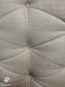 LOVELY 4ft 6" BEIGE TONED BUTTON BACK BED FRAME