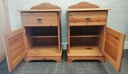 PAIR OF PINE BEDSIDE UNITS