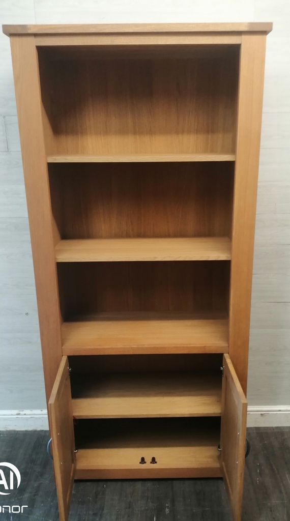 Oak Cupboard Base Bookcase