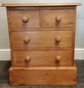 Quality solid pine four  drawer bedside chest