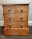 Quality solid pine four  drawer bedside chest