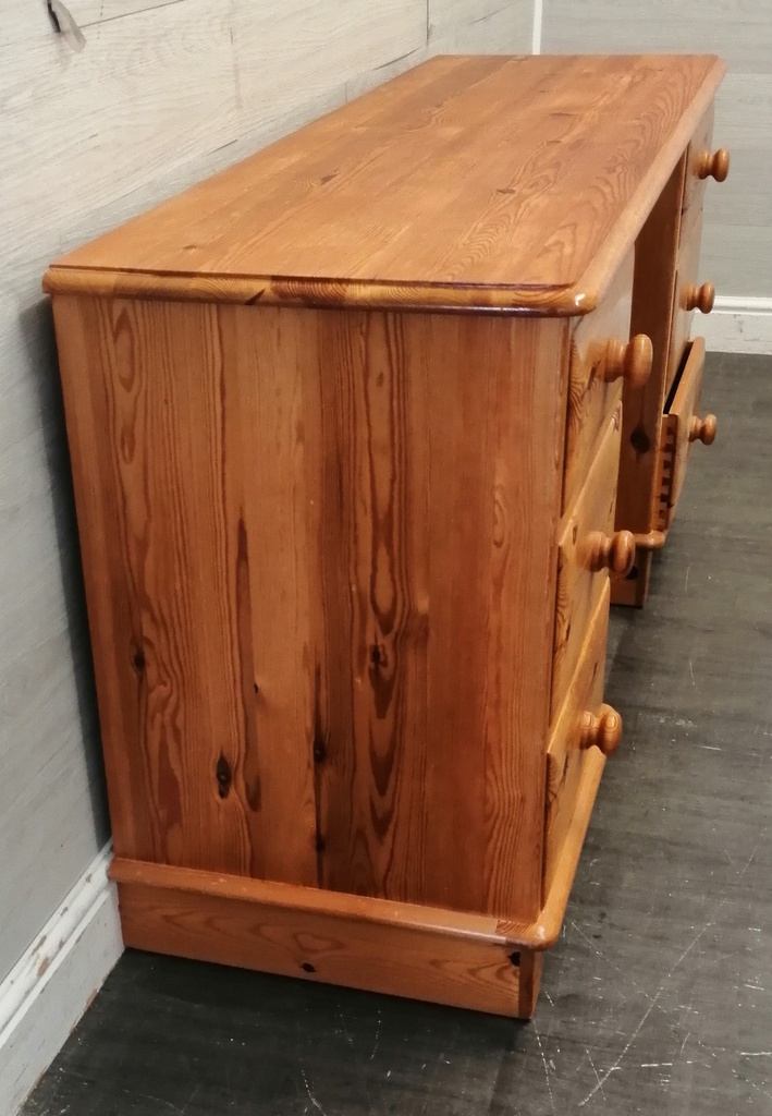 Pine Six Drawer Dressing Table / Desk By Love Lace