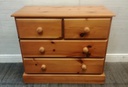 Solid pine five drawer chest