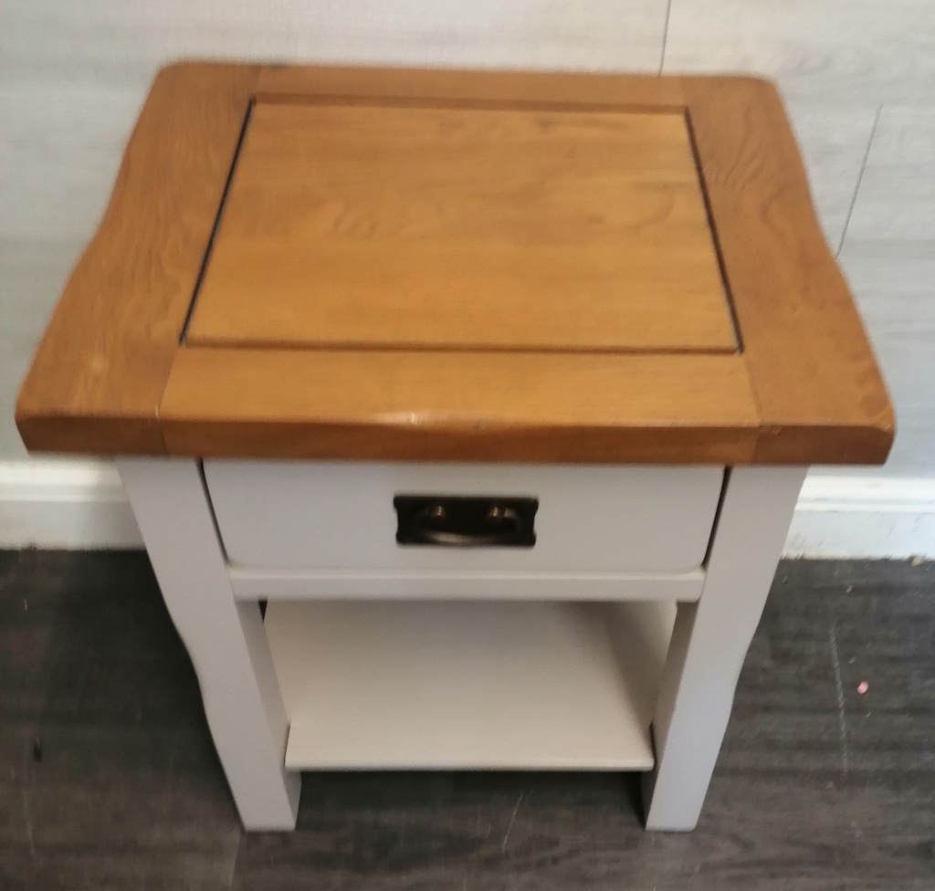 shaker style grey bedside / side table