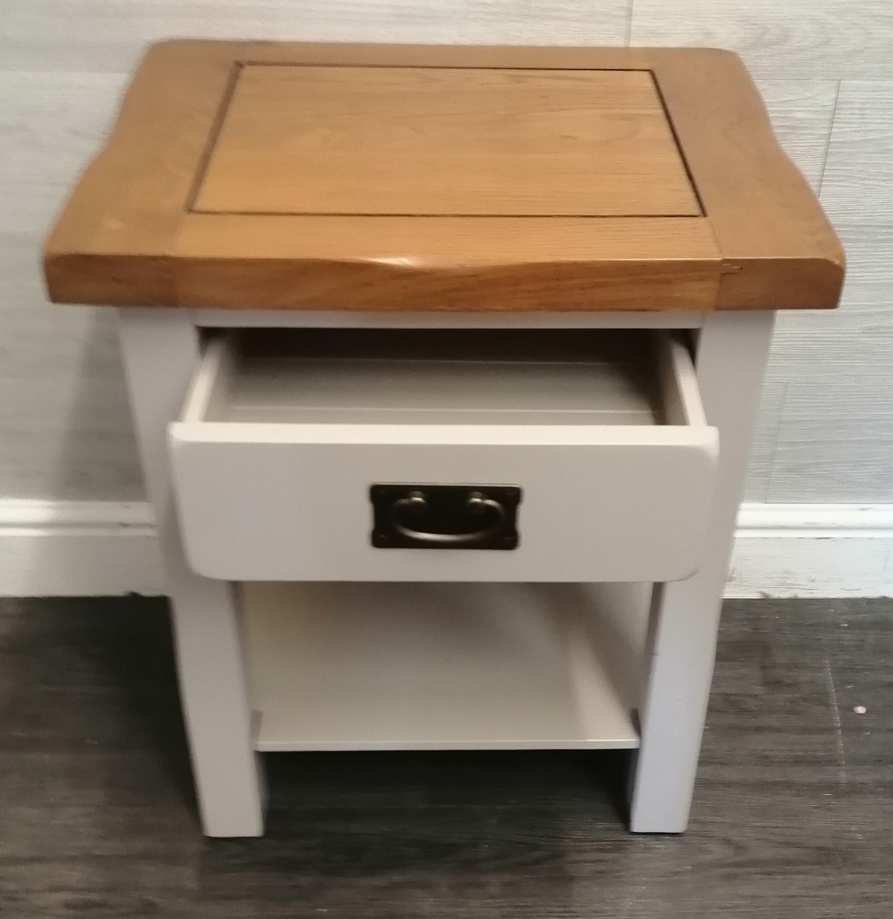 shaker style grey bedside / side table