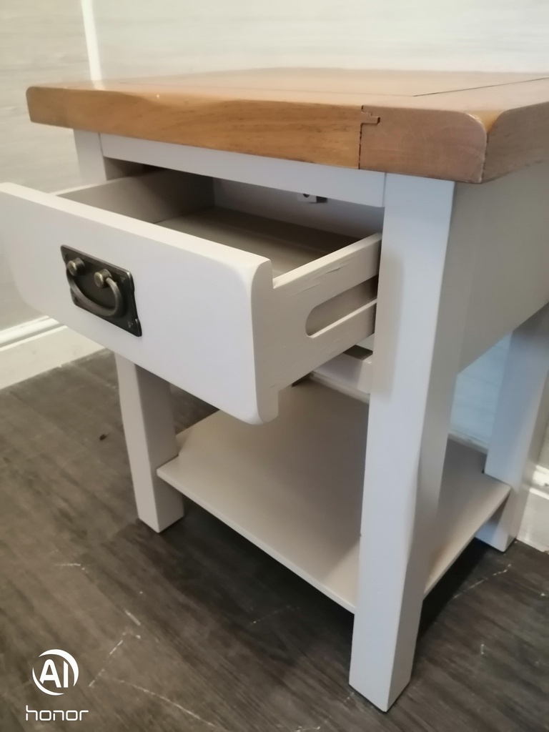 shaker style grey bedside / side table