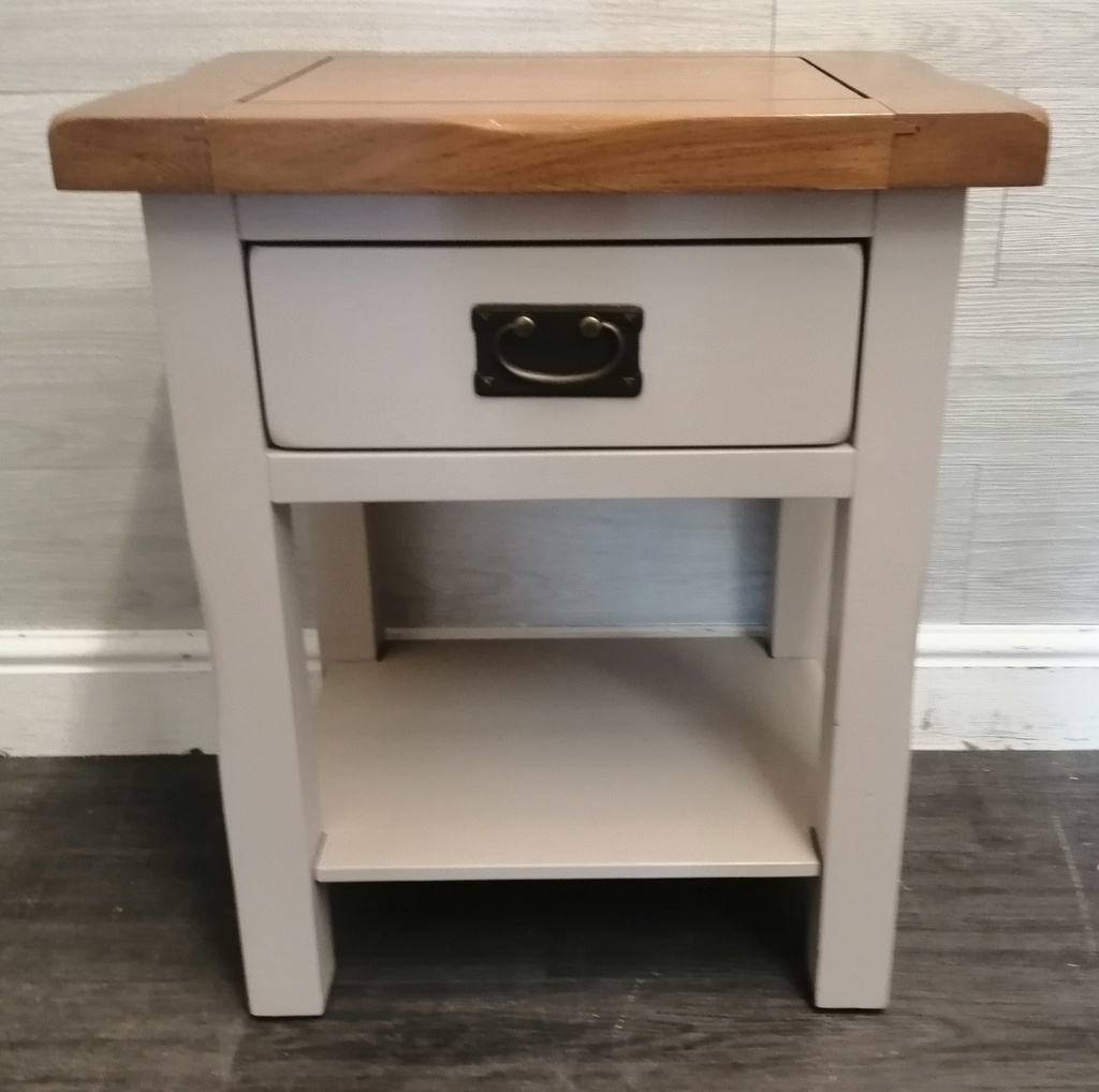 shaker style grey bedside / side table