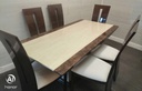 Stunning Solid Marble Table &amp; Six Chairs