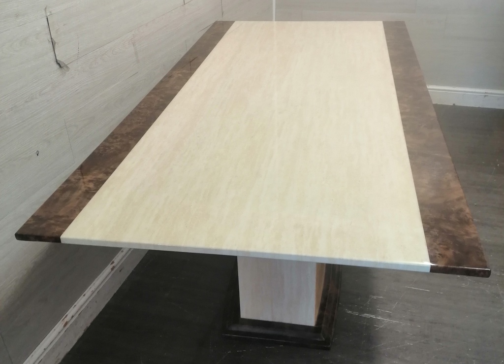 Stunning Solid Marble Table &amp; Six Chairs