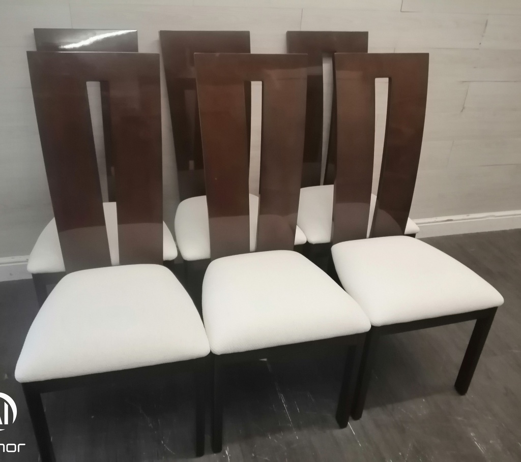 Stunning Solid Marble Table &amp; Six Chairs