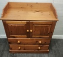 Pine Changing Top Chest with Cupboard &amp; Drawers