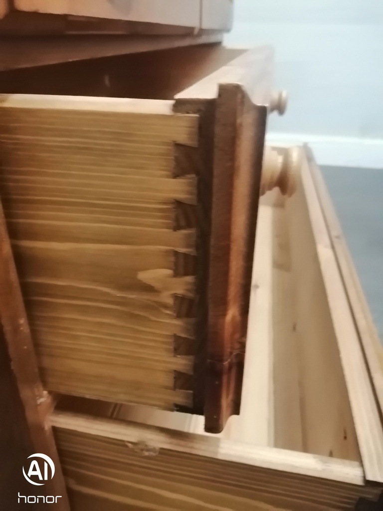 Pine Changing Top Chest with Cupboard &amp; Drawers