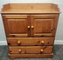 Pine Changing Top Chest with Cupboard &amp; Drawers