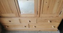 Large solid pine wardrobe with mirror and drawers