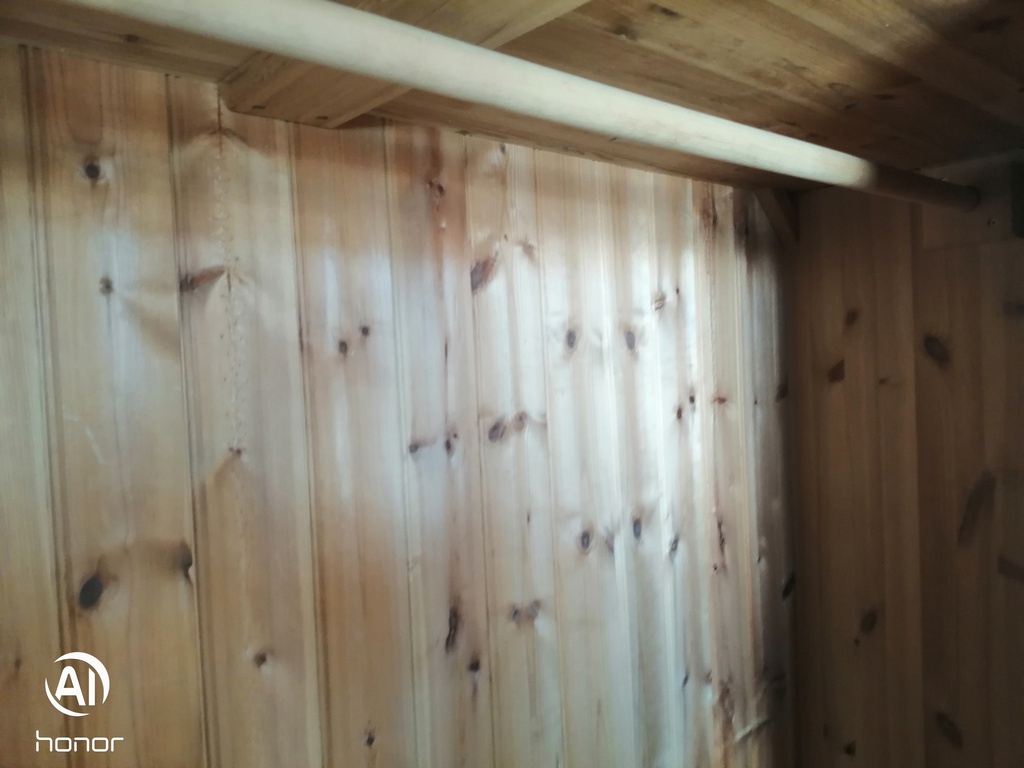 Large solid pine wardrobe with mirror and drawers