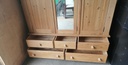 Large solid pine wardrobe with mirror and drawers