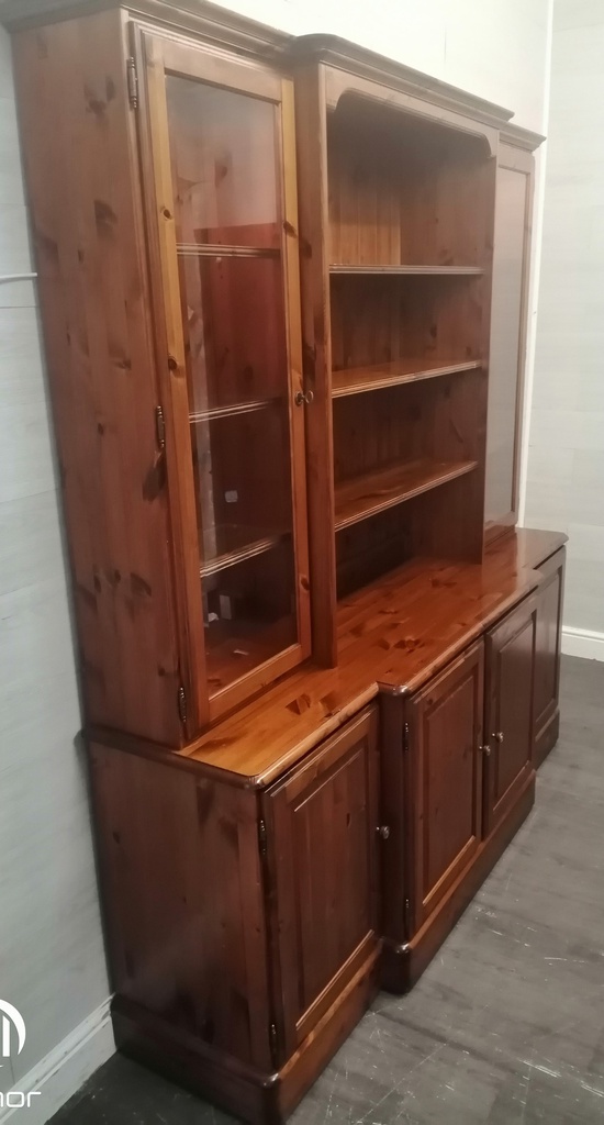 DUCAL Large Part Glazed Pine Dresser