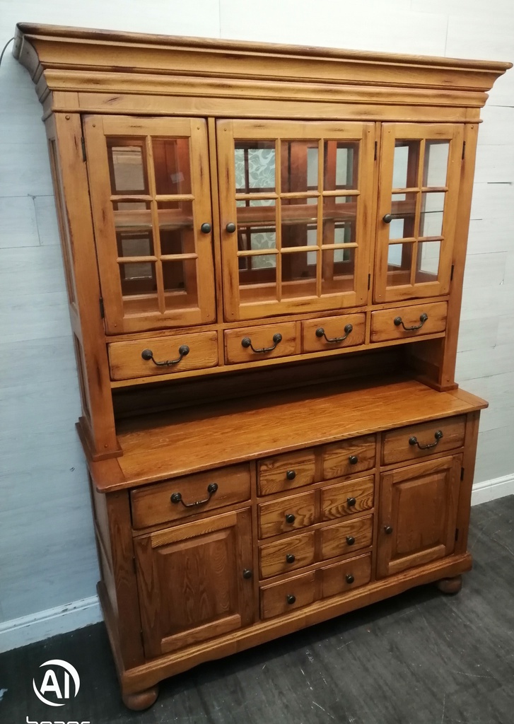 Stunning large oak dresser display unit