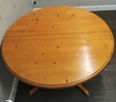 ROUND SOLID PINE DINING TABLE