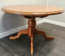ROUND SOLID PINE DINING TABLE
