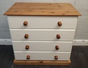 QUALITY SHAKER STYLE CREAM CHEST OF FOUR DRAWERS