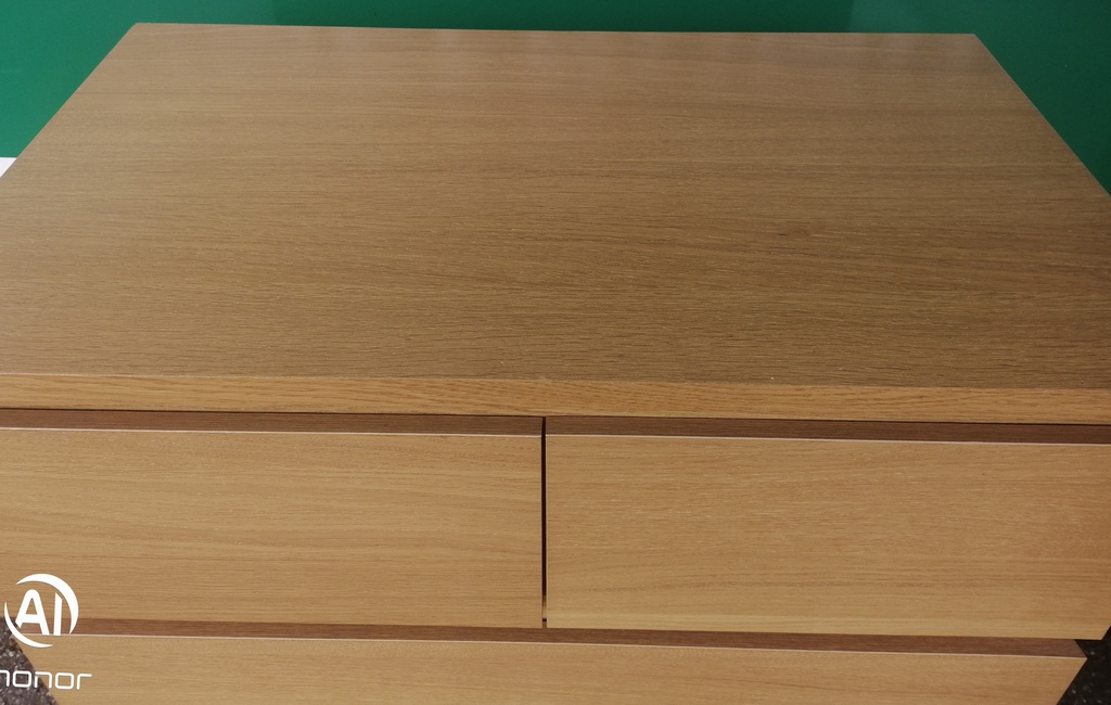 IKEA ‘MALM’ Light Oak Veneered Six Drawer Chest