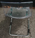 Pair of IKEA TOBIAS  transparent/chrome-plated Chairs