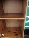 SLIM LINE NARROW PINE BOOKCASE WITH DRAWER